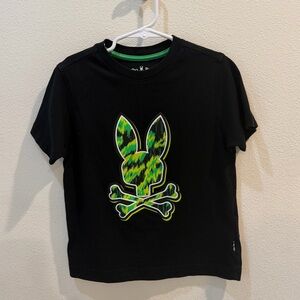 Psycho Bunny Graphic Tee Tshirt Kids Boys Size XS 5-6 Pima Cotton